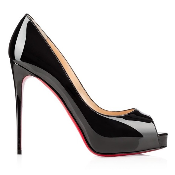 Christian Louboutin New Very Prive 120 Patent Leather Platform Heels Black 36 - Picture 2 of 16